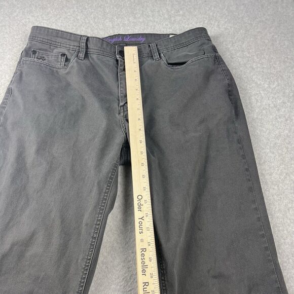 $$SOLD:SE110825$$ Gray Straight Fit Casual Office Trousers Career - Picture 7 of 15
